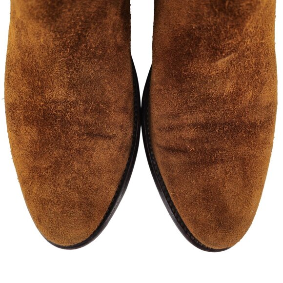 Tecovas The Chance Rust Brown Suede Urban Chelsea Boots Mens 9 Ankle Dress Shoes - Picture 7 of 15